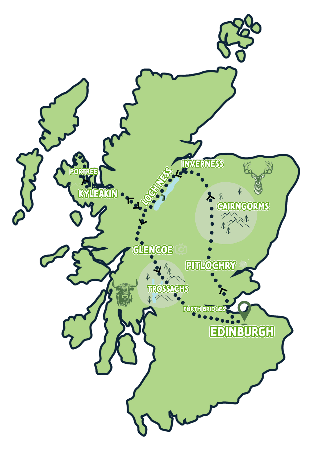 3 Day Isle of Skye Map