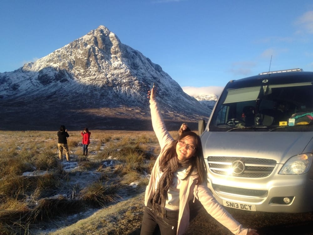 Snow Covered Buachaille Etive Mòr - 3 Day Isle of Skye Tour - MacBackpackers